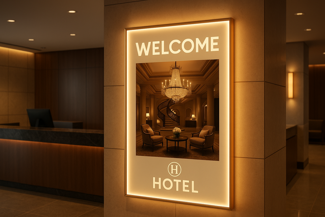 Ramki LED w hotelach – subtelne podświetlenie informacji i promocji