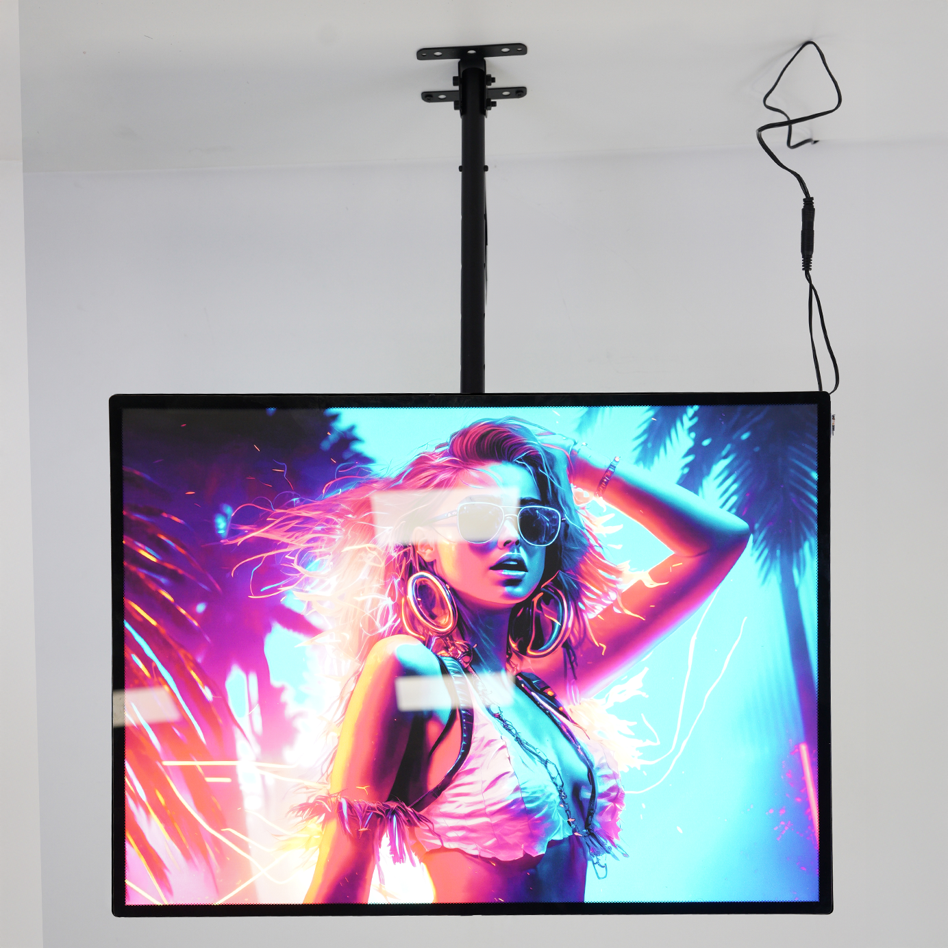 TV-Style Ceiling Mount for Single-Sided LED ledmesee Frame